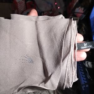 NWOT Swarovski square silk neck scarf